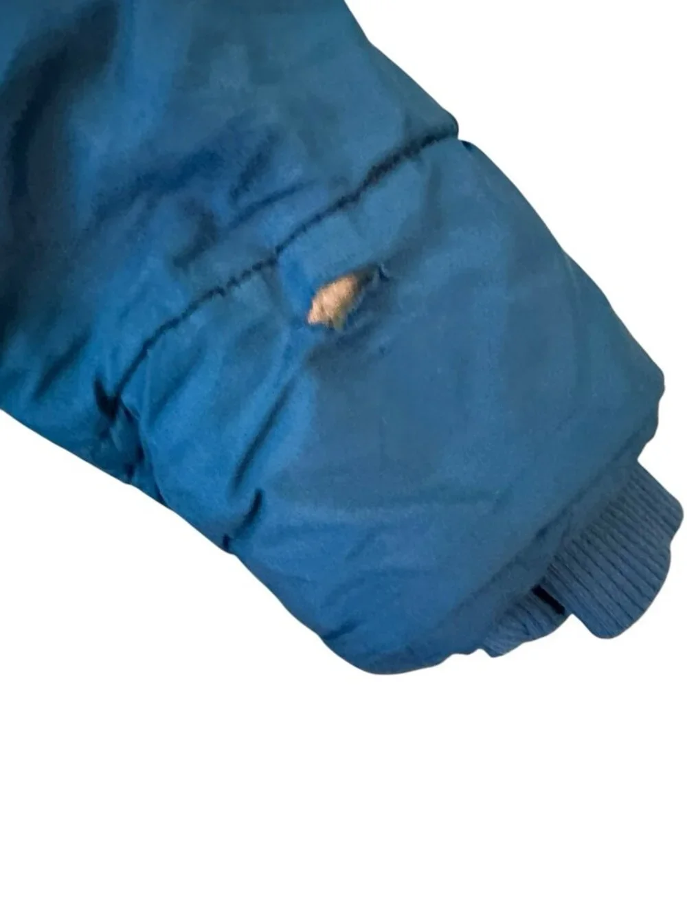 Athleta Girl Blue Puffer Jacket Fleece Lined 8/10 READ DESCRIPTION Child‎ Winter